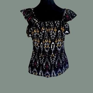 LOFT Square Back Top, Size S, Multi‎ Color